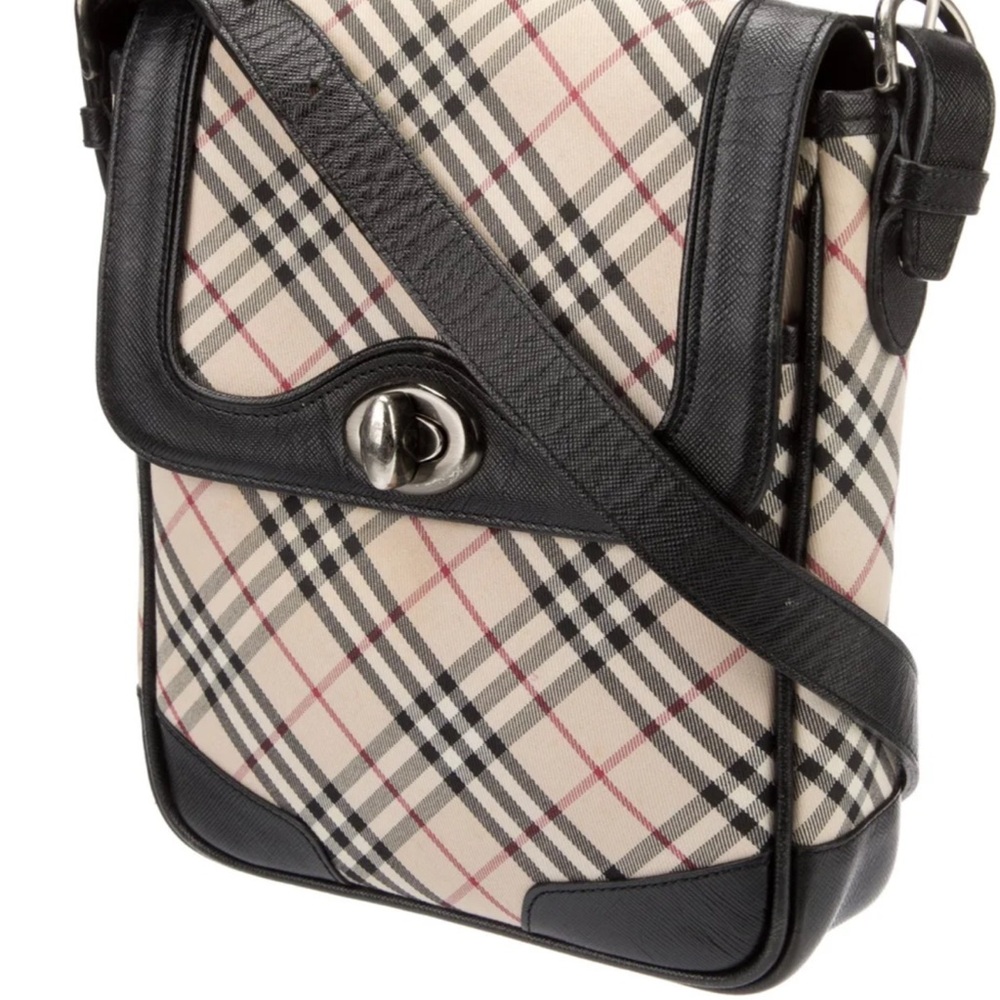 Burberry Leather Trimmed PVC Crossbody Bag